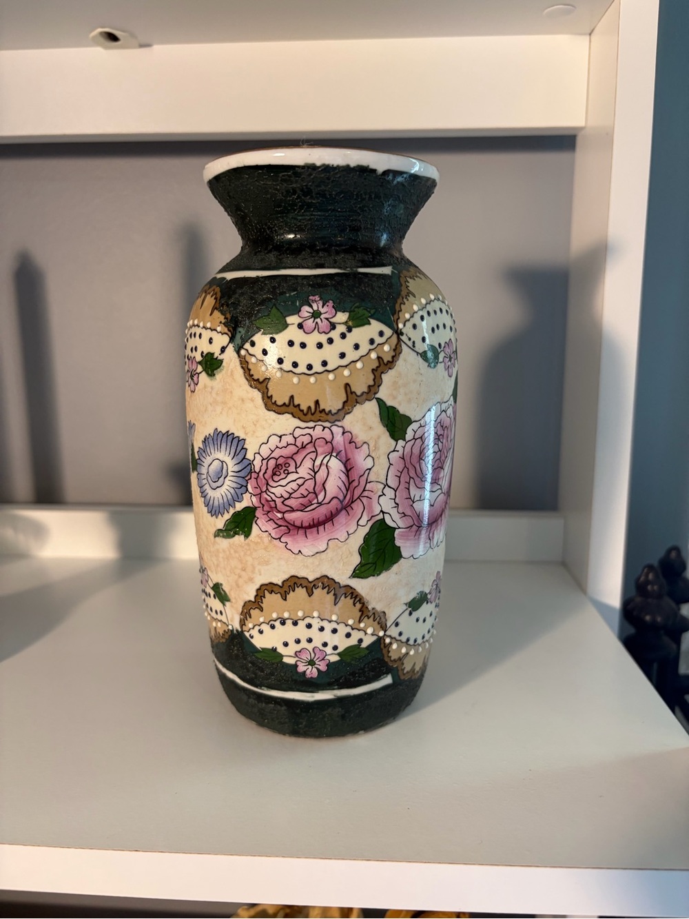 Vintage Painted Ceramic Vase